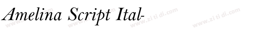 Amelina Script Ital字体转换